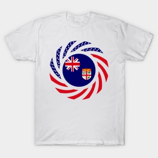 Fijian American Multinational Patriot Flag Series T-Shirt